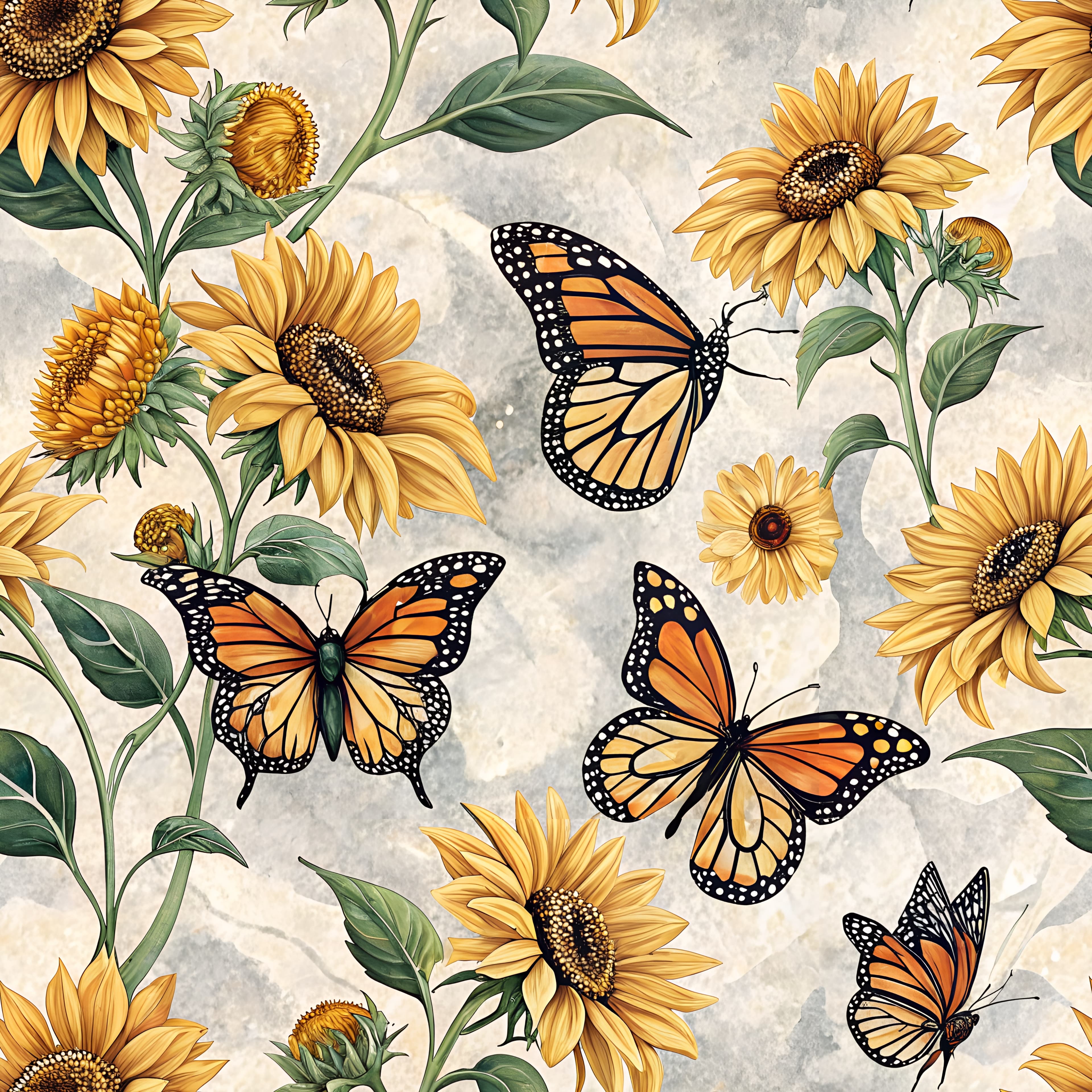 Estampado floral jiraso monarchs sublimado en tela