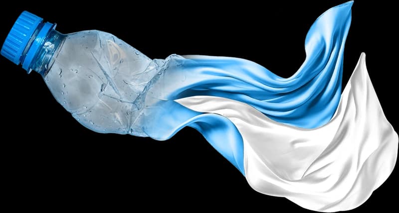 Botellas PET recicladas para fabricación de telas de poliéster ecológicas